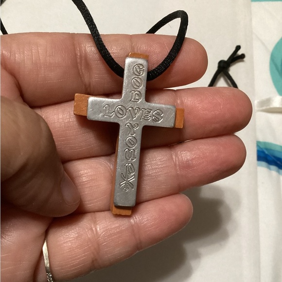 EUC set of two‎ cross necklaces with cords - #176 - Picture 5 of 13